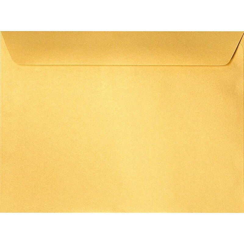 LUX 9 x 12 Booklet Envelopes 50/Pack, Gold Metallic (5350-07-50) image 1