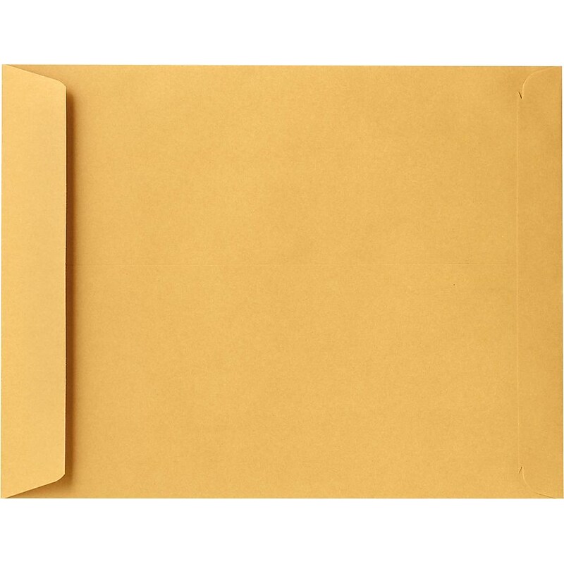 LUX 11 1/2 x 14 1/2 Kraft Open End Envelopes 500/Pack, 28lb. Brown Kraft (318-500) image 1