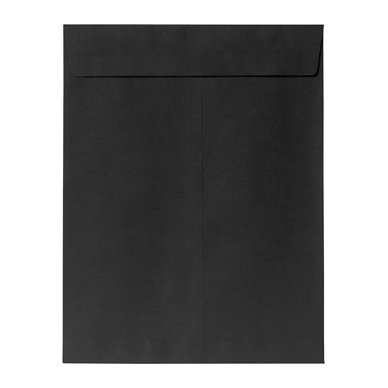 LUX 9 x 12 Open End Envelopes 50/Pack, Midnight Black (80428-50) image 1
