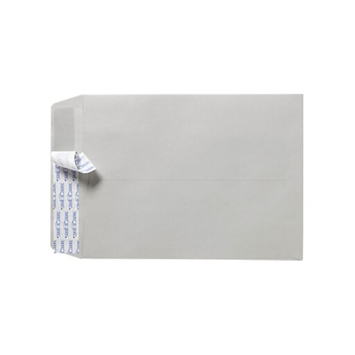 LUX 10 x 13 Kraft Open End Envelopes 50/Pack, Gray Kraft w/ Peel & Seel