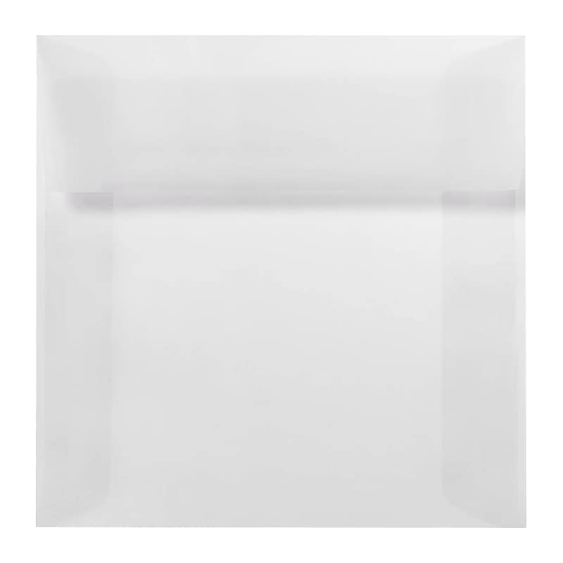 LUX 6 x 6 Square Envelopes 50/Pack, Clear Translucent (8525-50-50) image 1
