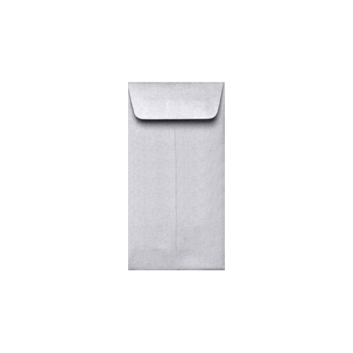 LUX 7 Coin Envelopes (3 1/2 x 6 1/2) 50/Pack, Silver Metallic