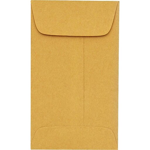 LUX 3 Kraft Coin Envelopes (2 1/2 x 4 1/4) 1000/Pack, 24lb. Brown
