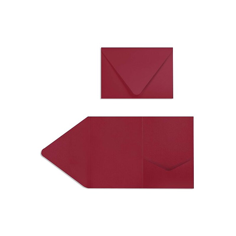 LUX A7 Pocket Invitations (5 x 7) 10/Pack, Garnet (EX10LEBADR2410) image 1