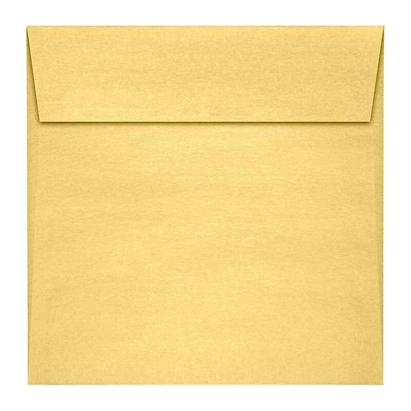 LUX 5 1/2 x 5 1/2 Square Envelopes 50/Pack, Gold Metallic (8515-07-50) image 1