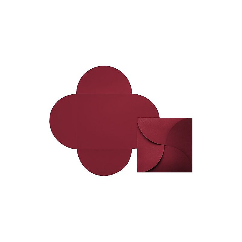 LUX 6 1/4 x 6 1/4 Petal Invitations 10/Pack, Garnet (EX10LEBADR2310) image 1