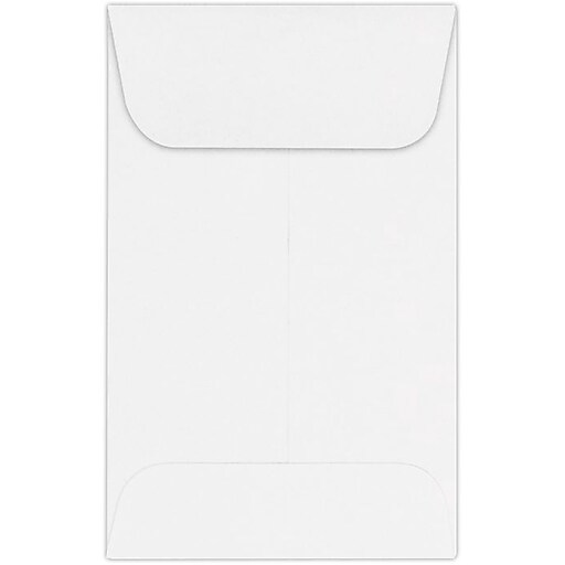 LUX 1 Coin Envelopes (21/4 x 31/2) 50/Pack, 24lb. Bright White