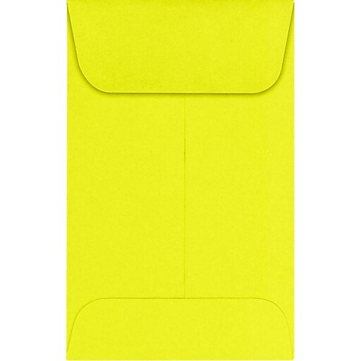 LUX 1 Coin Envelopes (2 1/4 x 3 1/2) 250/Pack, Citrus (LUX1CO20250