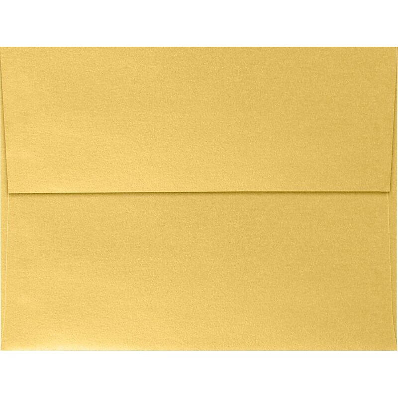 LUX A4 Invitation Envelopes (4 1/4 x 6 1/4) 50/Pack, Gold Metallic (4872-07-50) image 1