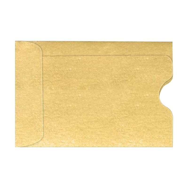 LUX Credit Card Sleeve 2 3/8" x 3 1/2", 50/Pack, Gold Metallic (1801-07-50) image 1