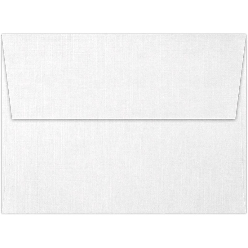 LUX A6 Invitation Envelopes (4 3/4 x 6 1/2) 50/Pack, White Linen (4875-WLI-50) image 1