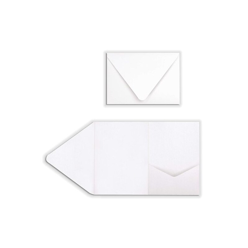 LUX A7 Pocket Invitations (5 x 7) 60/Pack, 100lb. Bright White (EX10LEBA700PF60) image 1