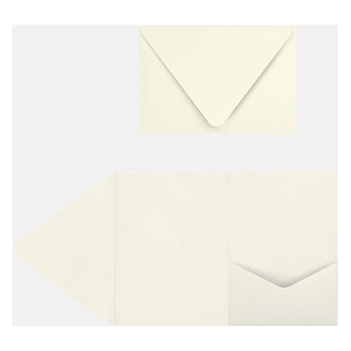 LUX A7 Pocket Invitations (5 x 7) 10/Pack, Quartz Metallic