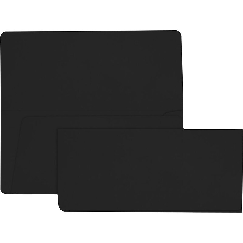 LUX Airline Ticket (3 7/8 x 8 1/2) 50/Pack, Midnight Black (AIR378-B-50) image 1