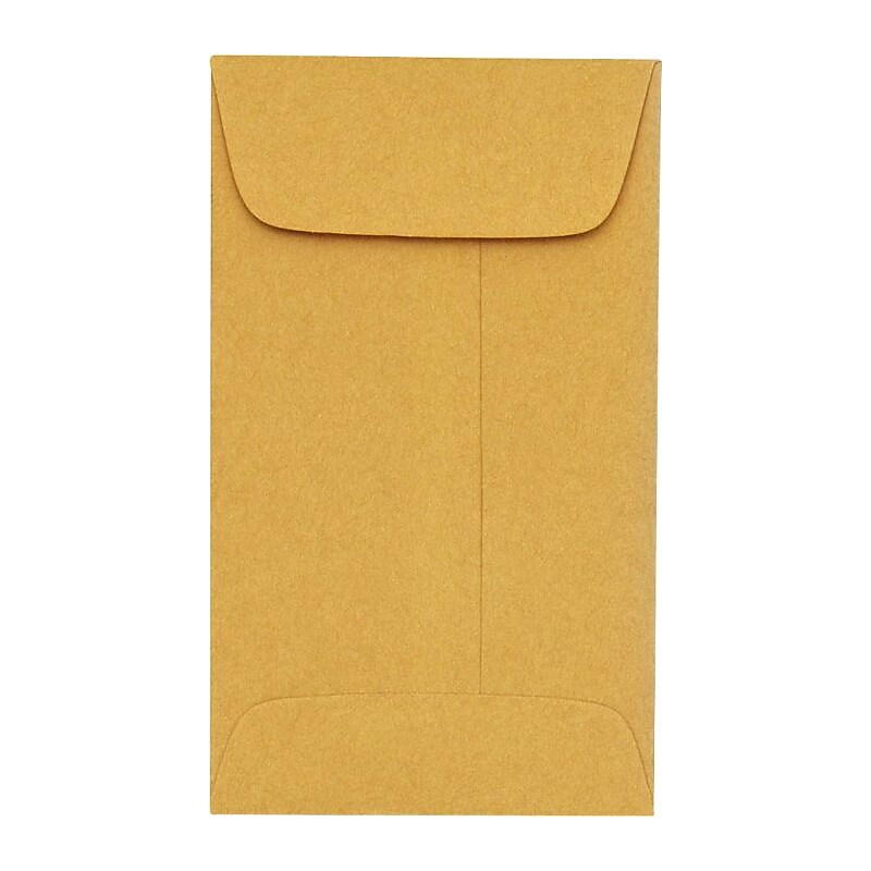 LUX #00 Kraft Coin Envelopes (1-11/16 x 2-3/4) 50/Pack, 24lb. Brown Kraft (26685-50) image 1