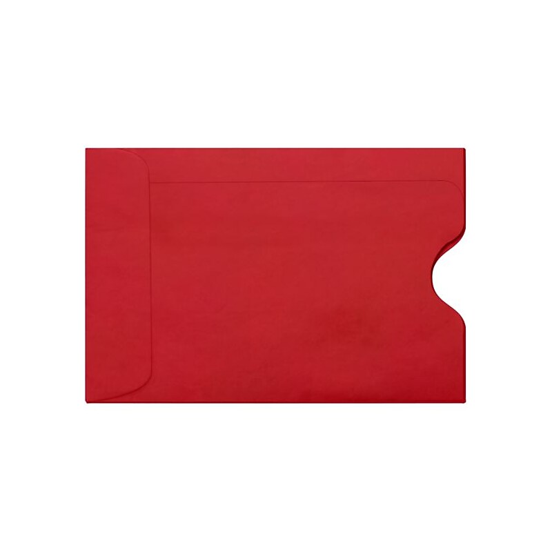 LUX Credit Card Sleeve 2 3/8" x 3 1/2", 500/Pack, Ruby Red (LUX-1801-18-500) image 1