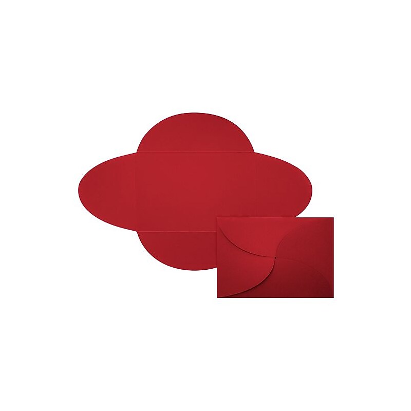 LUX A7 Petal Invitations (5 x 7) 30/Pack, Ruby Red (EX10LEBARE2830) image 1