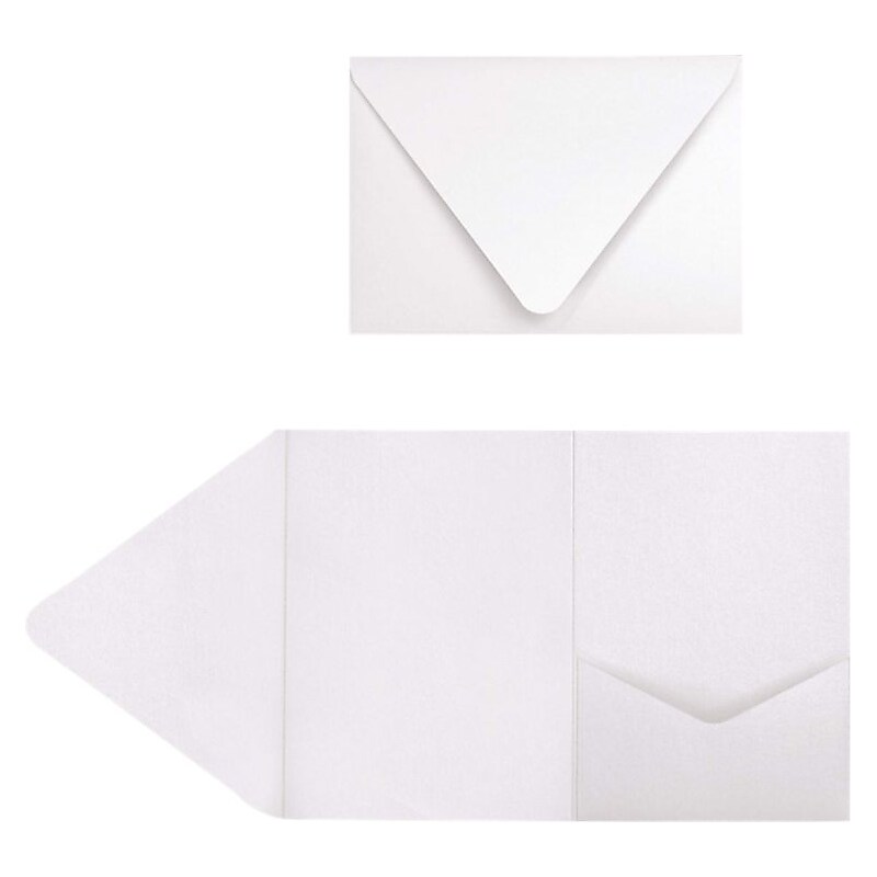 LUX A7 Pocket Invitations (5 x 7) 50/Pack, Crystal Metallic  (EX10LEBACMPF50) image 1