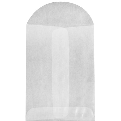 LUX 3 x 4 1/2 Open End Glassine Envelopes 250/Pack, 30lb. (GLASS19250