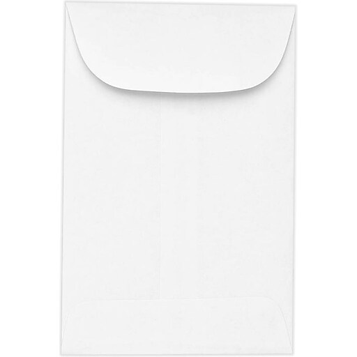 LUX 6 Coin Envelopes (3 3/8 x 6) 500/Pack, 24lb. Bright White (95026