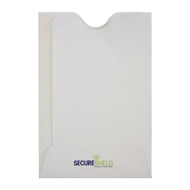 LUX RFID Blocking Credit Card Sleeve 2 3/8" x 3 1/2", 50/Pack, 32lb. White  - SecureShield (PC1807PL-50) image 1