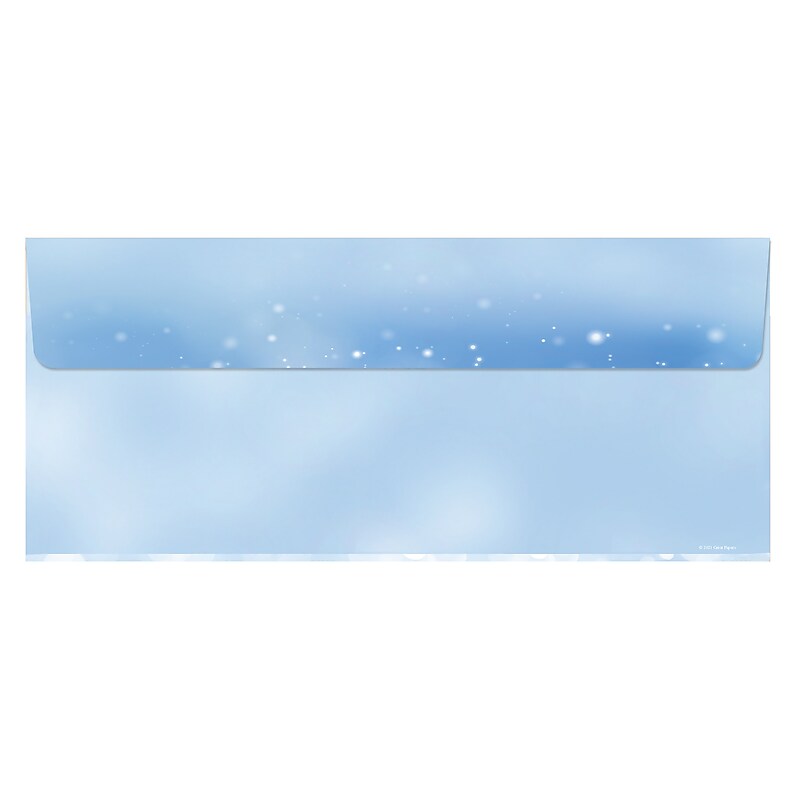 Great Papers Beautiful Winter Christmas Envelope, White/Blue/Green, 50/Pack (2021105) image 1