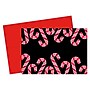 Great Papers Candy Cane Notecard with Envelope, 4.88" x 3.38", Red Foil/Black, 50/Pack (2021139)~#|#~sp148103658_sc7