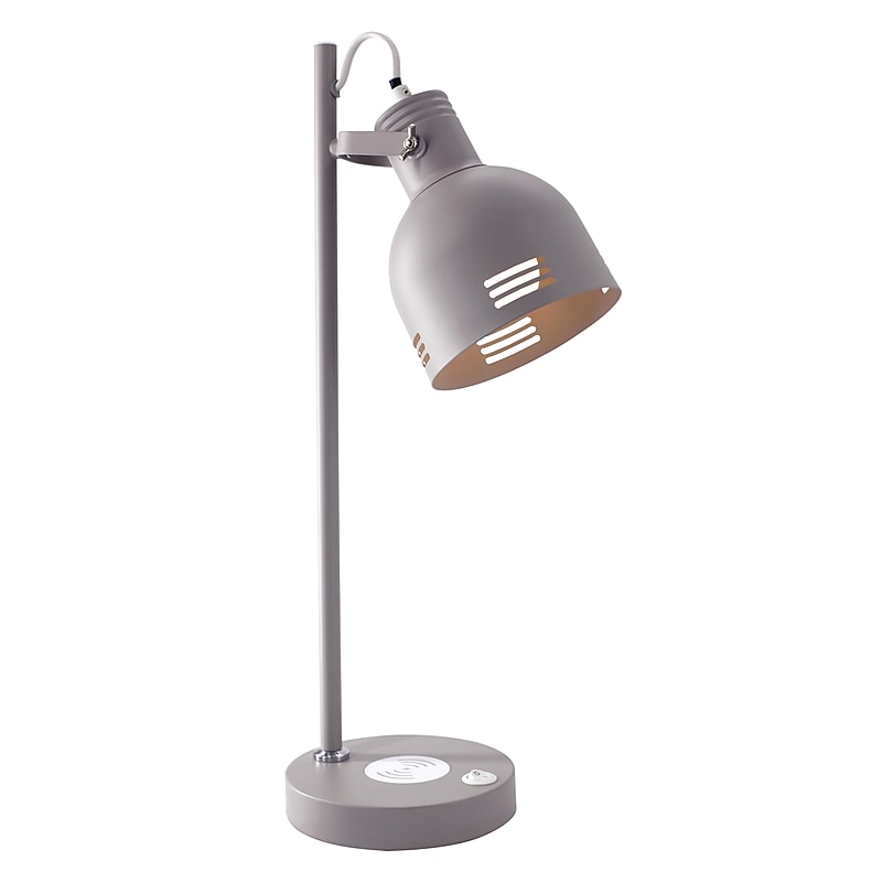 V-Light LED Wireless Charging Desk Lamp, 20.5", Matte Gray (SV250PG) image 1