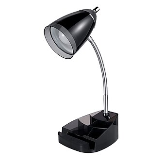 V-Light LED Organizer Desk Lamp, 16" Black/Chrome (SVCA2148104B)