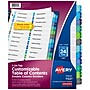 Avery Ready Index Table of Contents Double Column Paper Dividers, 1-24 Tabs, Multicolor (11321)~#|#~sp148106906_sc7