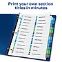 Avery Ready Index Table of Contents Double Column Paper Dividers, 1-24 Tabs, Multicolor (11321)~#|#~sp148106909_sc7