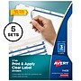 Avery Index Maker Paper Dividers with Print & Apply Label Sheets, 3 Tabs, White, 5 Sets/Pack (11435)~#|#~sp148106919_sc7