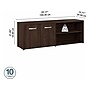Bush Business Furniture Hybrid 21" Low Storage Cabinet with Doors and Shelves, Black Walnut (HYS160BW-Z)~#|#~sp148191660_sc7