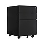 Gry Mattr 3-Drawer Mobile Vertical File Cabinet, Letter/Legal Size, Lockable, 23.62"H x 15.35"W x 20.47"D, Black (GMCC-00849)~#|#~sp148192476_sc7