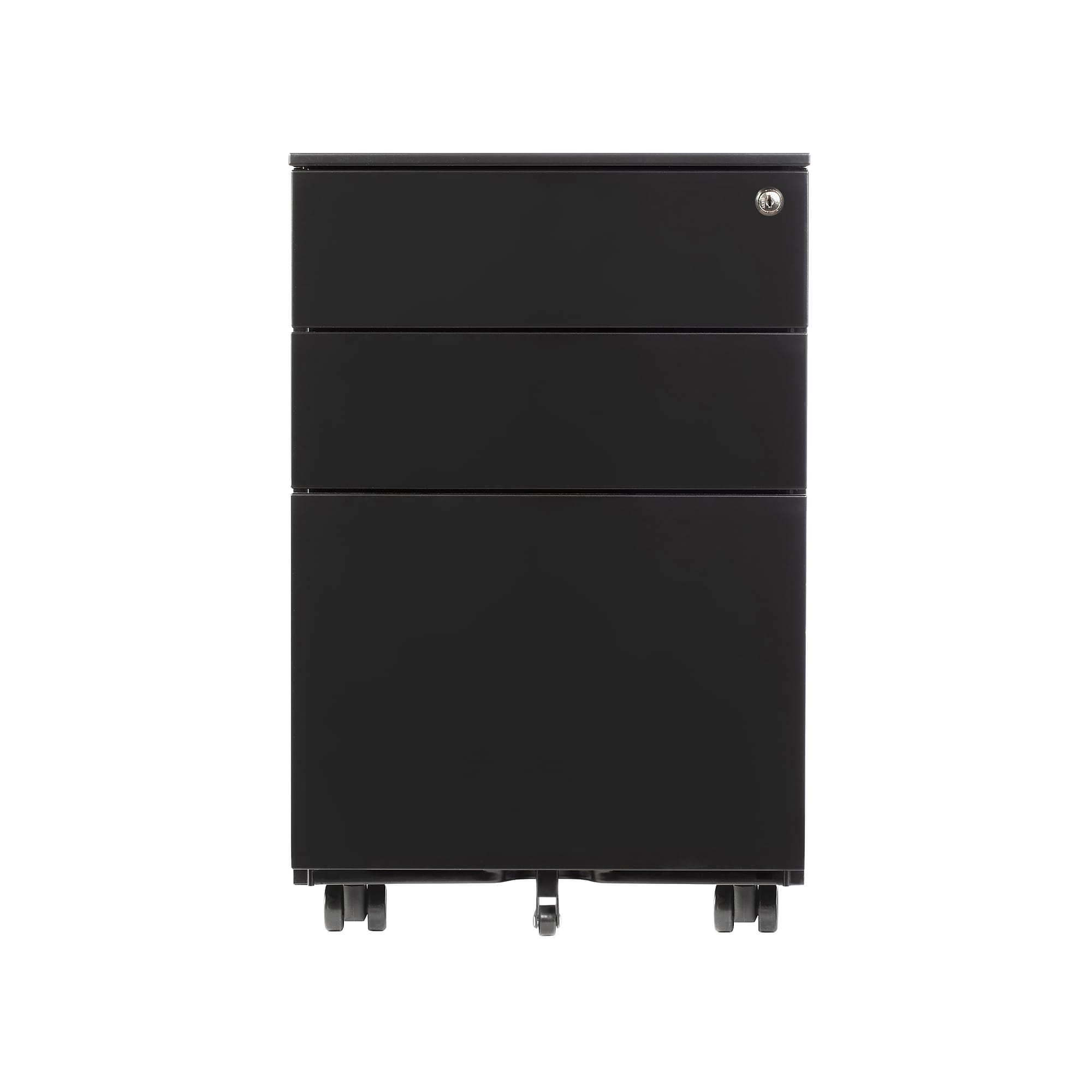 Gry Mattr 3-Drawer Mobile Vertical File Cabinet, Letter/Legal Size, Lockable, 23.62″H x 15.35″W x 20.47″D, Black (GMCC-00849) Sansujyuku sansujyuku.com