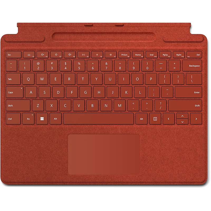 Microsoft 8XA-00021 Surface Pro Signature Fabric Keyboard Cover for 13" Surface Pro, Poppy Red image 1