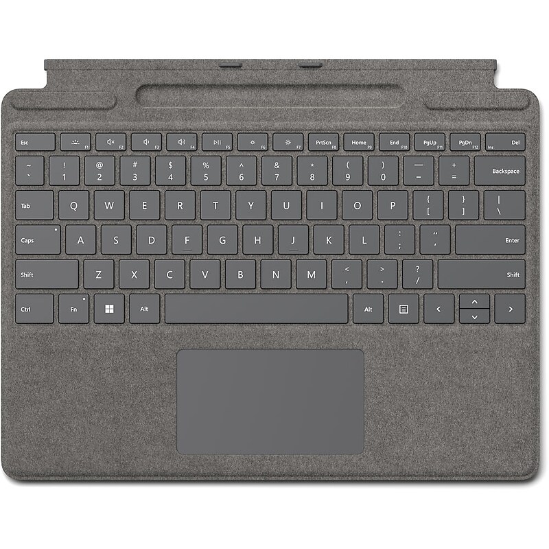 Microsoft 8XA-00061 Surface Pro Signature Fabric Keyboard Cover for 13" Surface Pro, Platinum image 1