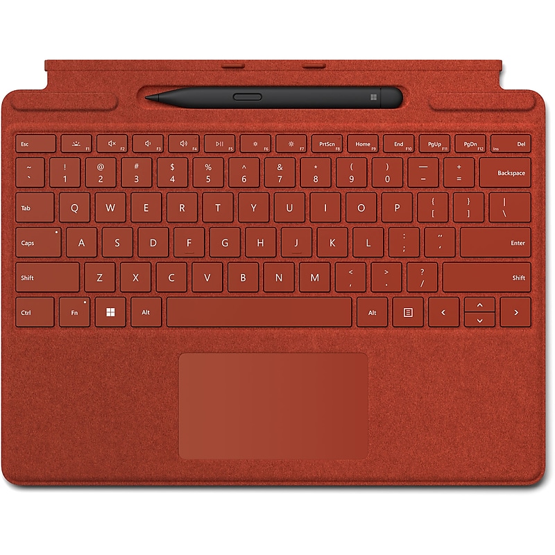 Microsoft 8X6-00021 Surface Pro Signature Fabric Keyboard Cover for 13" Surface Pro, Poppy Red image 1
