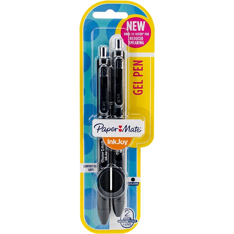 Sanford Black Paper Mate Inkjoy Gel Pens .7mm, 2/Pkg (1951634) image 1