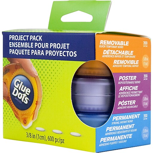 Glue Dots Removable, Poster & Permanent Dot 'n Go Stationary Pack Glue