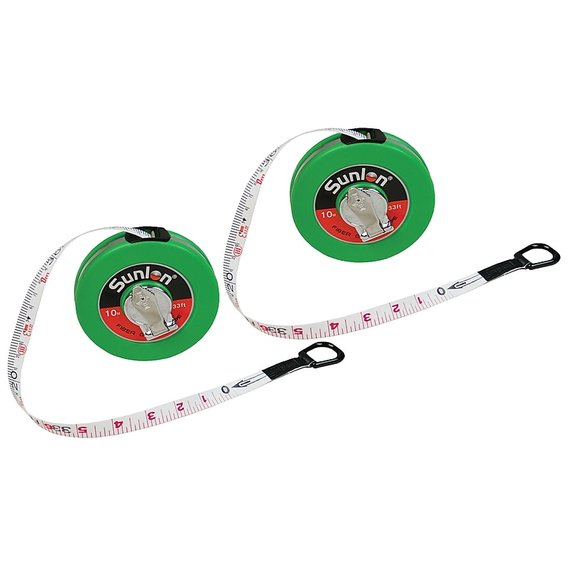 Learning Advantage 33" Plastic Tape Measure, Green, 2/Bundle (CTU7610-2) image 1