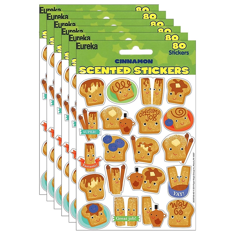 Eureka Cinnamon Scented Stickers, 80 Per Pack, 6 Packs (EU-650916-6) image 1