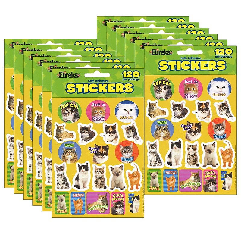 Eureka® Motivational Cats, 120/Pack, 12 Packs (EU-655202-12) image 1