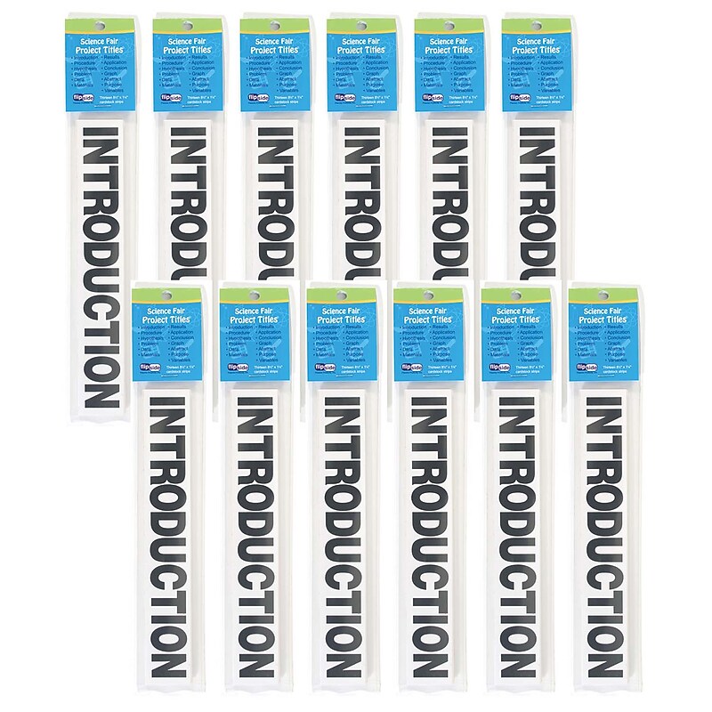 Flipside Products Paper Science Fair Project Titles, 8.5" x 1.38", Black, 13/Pack, 12 Packs (FLP20060-12) image 1