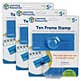 Learning Resources Washable Ten Frame Stamp, Blue, 3/Bundle (LER6652-3)~#|#~sp148289067_sc7