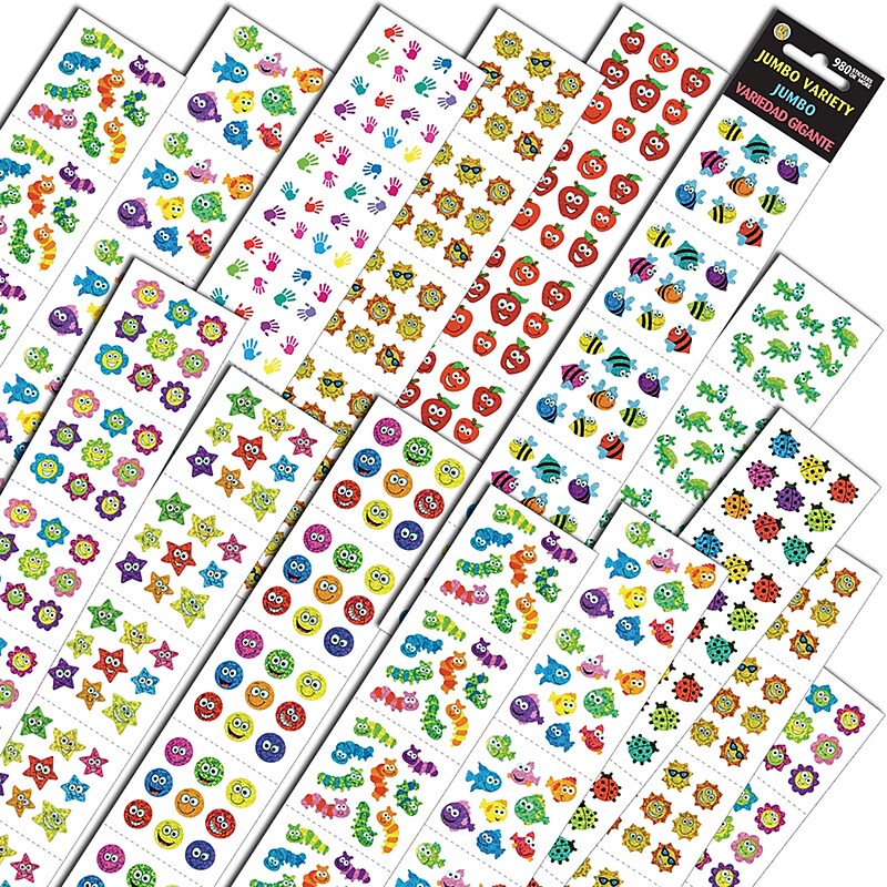 Sandylion Jumbo Variety Assortment Sticker, Pack of 980, 2 Packs (SLSTEPJVQ-2) image 1
