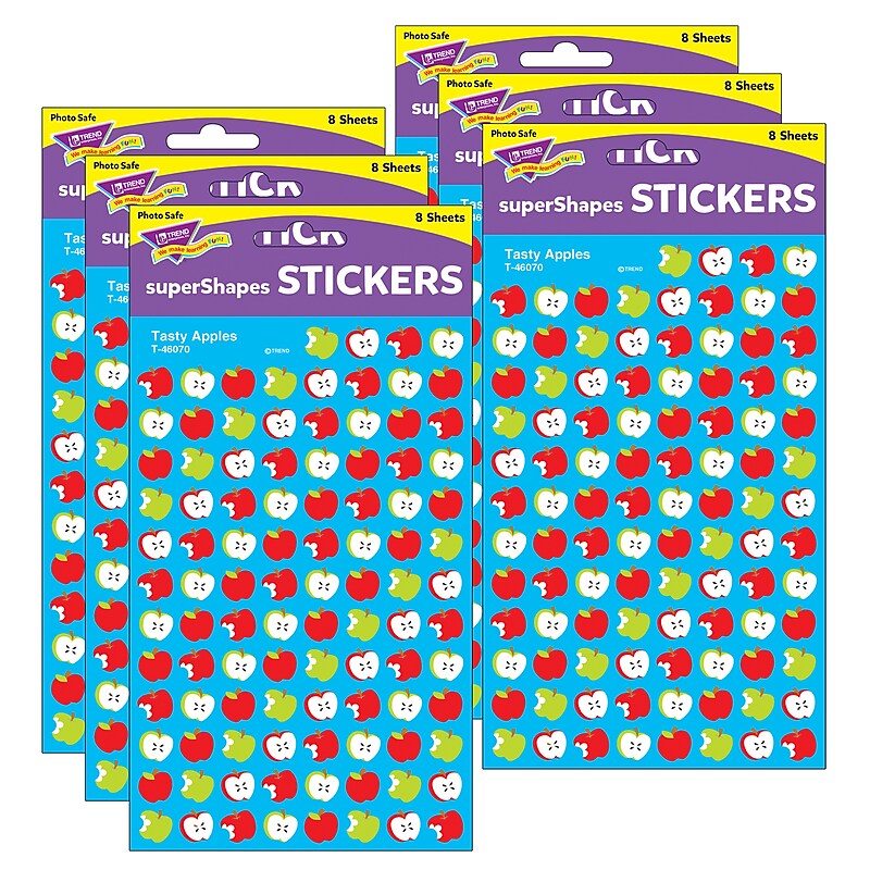 TREND Tasty Apples superShapes Stickers, 800 Per Pack, 6 Packs (T-46070-6) image 1