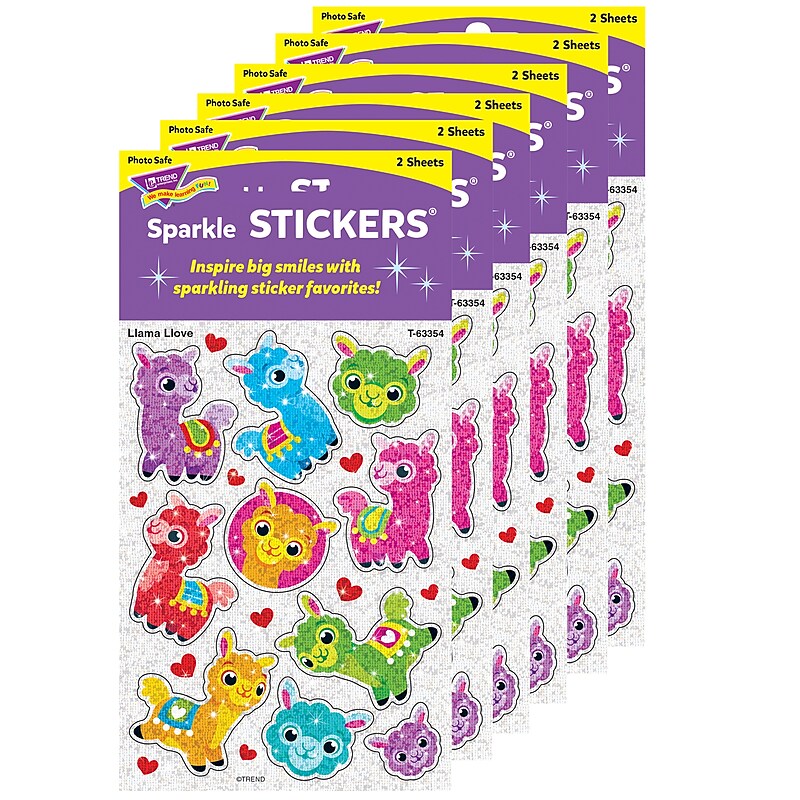 TREND Llama Llove Sparkle Stickers®, 20/Pack, 6 Packs (T-63354-6) image 1