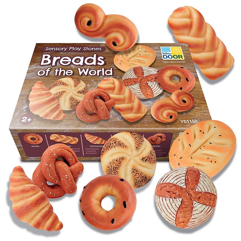 Yellow Door Sensory Play Stones, Breads of the World, 8/Set (YUS1150) image 1