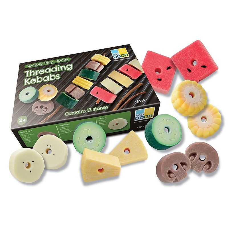 Yellow Door Sensory Play Stones, Threading Kebabs (YUS1152) image 1